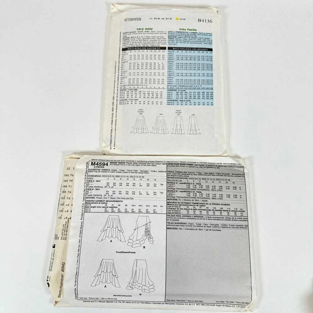 VTG Lot of 6 UNCUT 80s 90s Y2K Simplicity McCalls Sewing Patterns Skirt Pants - Picture 5 of 5